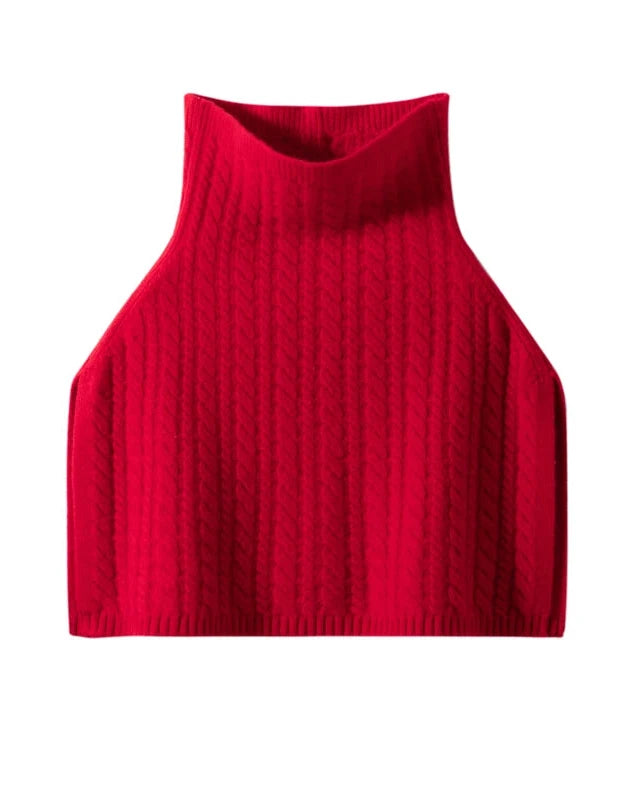 Wool Cashmere Turtleneck Poncho
