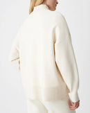 Half-Turtleneck Knit Sweater & High Waist Wide-Leg Trouser 2-Piece Set