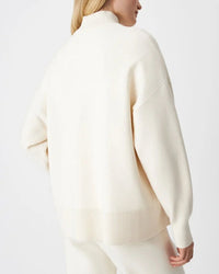 Half-Turtleneck Knit Sweater & High Waist Wide-Leg Trouser 2-Piece Set