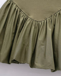 Stylish Pleated Patchwork Backless Mini Dress