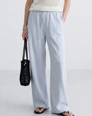 Elastic-Waist Wide-Leg Pants