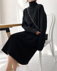 Cashmere Knit Sweater Dress