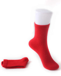 Thick Knit Cashmere Mid-Calf Socks