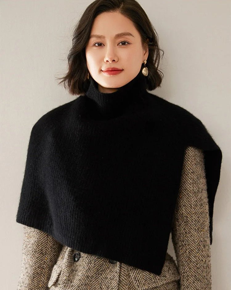 Cashmere Turtleneck Knitted Shawl Scarf