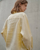 Linen Embroidered Loose Long-Sleeve Shirt