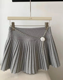 A-Line Cotton Blend Mini Skirt