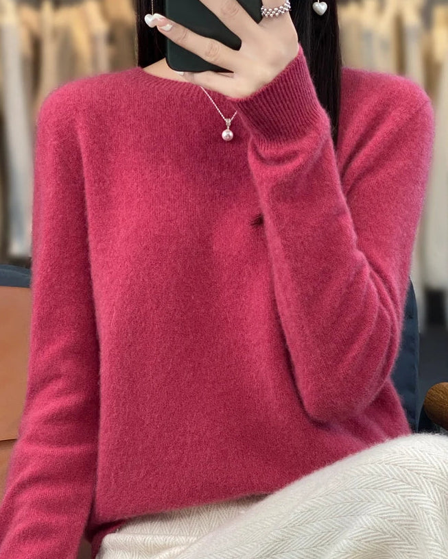Extrafine Merino Wool Round-Neck Sweater