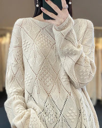 Crochet Hollow Knit Wool Sweater