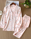 Floral Print Long-Sleeve Pajama Set