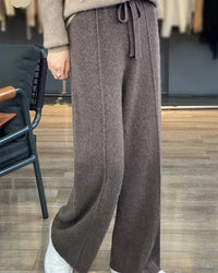 Merino Wool Wide Leg Knit Pants