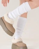 Ribbed Wool-Blend Calf Warmers