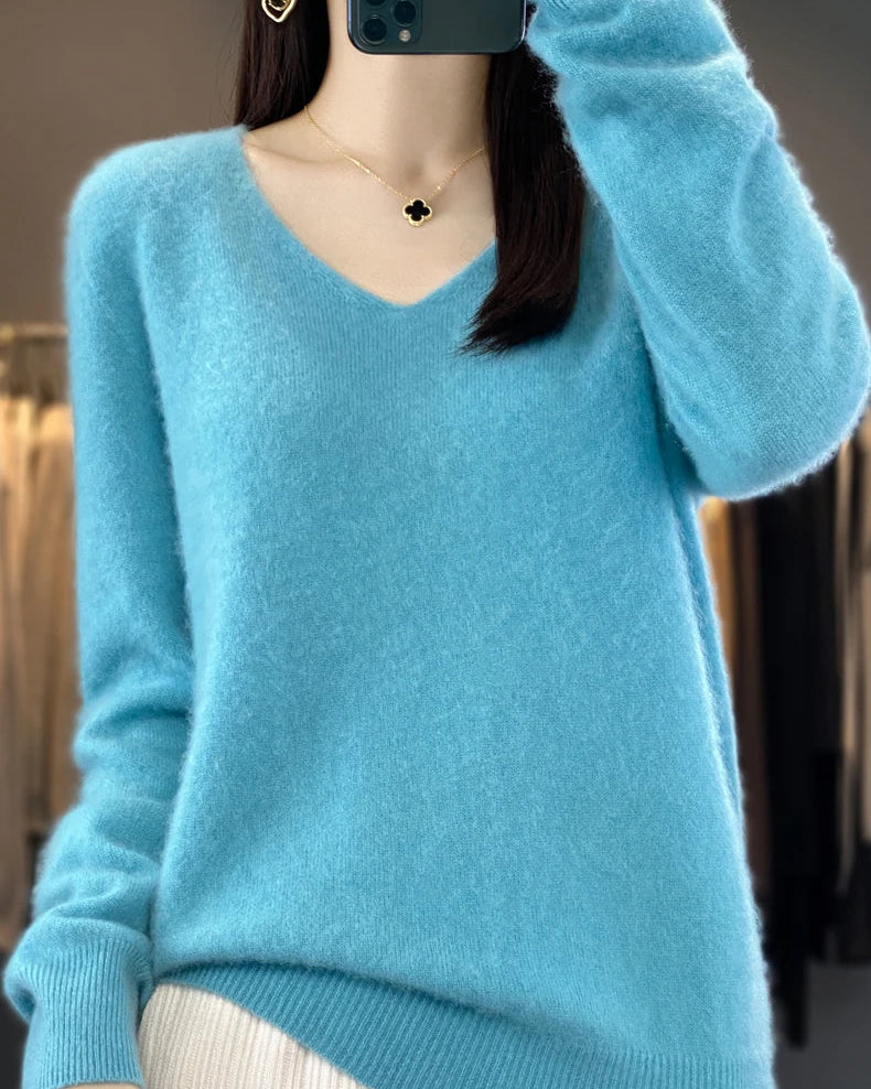 Merino Wool V-Neck Sweater