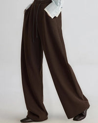 High-Rise Straight Corduroy Casual Pants