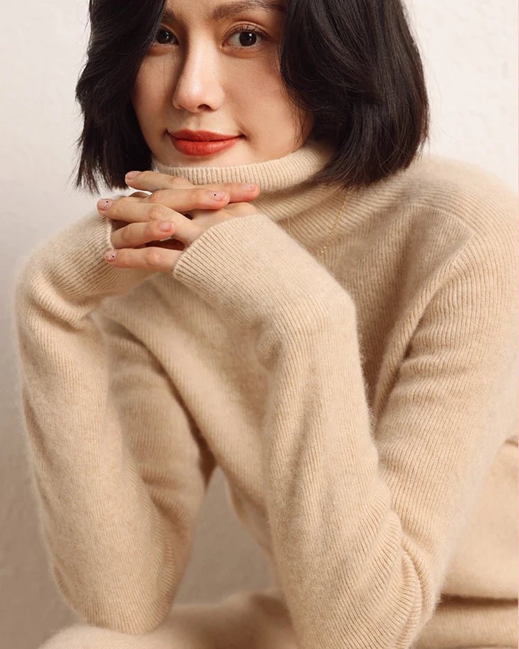 Soft Cashmere Turtleneck Slim-Fit Sweater
