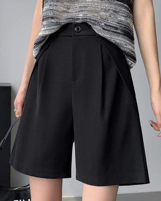 High-Waist Loose Casual Shorts