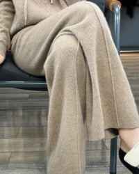 Merino Wool Wide Leg Knit Pants