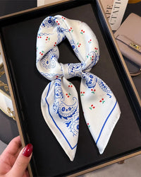 Multifunction Paisley Square Silk Scarf
