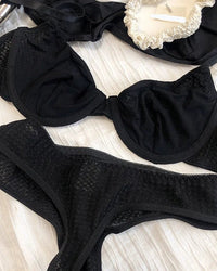 Sexy Ultra-Thin Breathable French Push-Up Bra Set