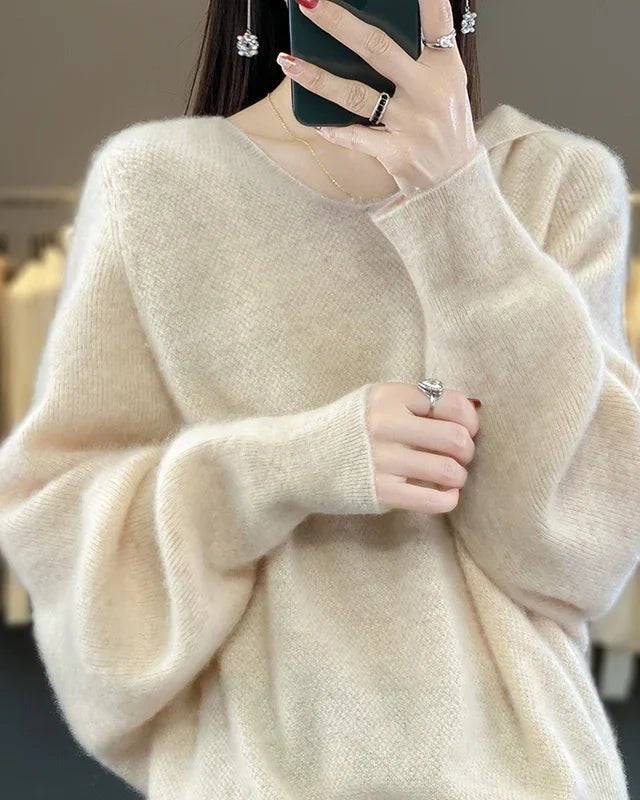 Hooded Wool Knitted Sweater