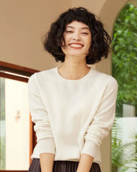 Cashmere Crew Neck Long-Sleeved Pullover Sweater