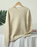 Wool Crew Neck Long-Sleeved Colorful Pullover