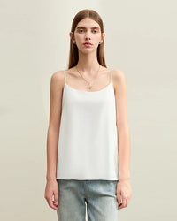 Chiffon Halter-Neck Straight-Cut Tank Top