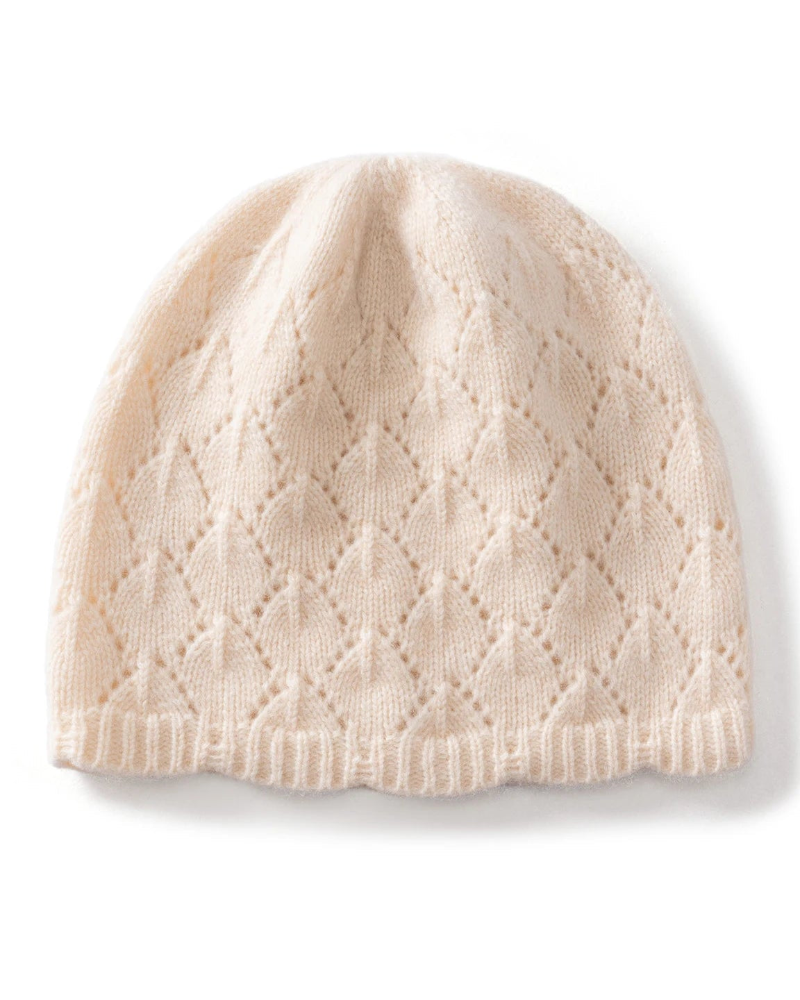Wool Solid Hollow Knit Beanie Hat