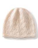 Wool Solid Hollow Knit Beanie Hat