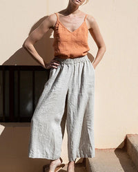Cotton And Linen V-Neck Camisole