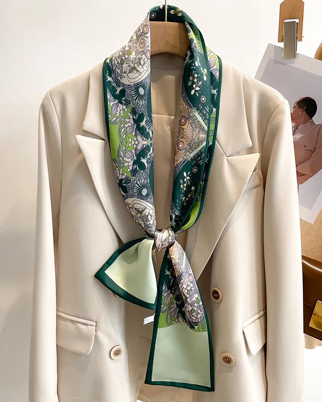 Women's Printed Silk Scarf & Shawl