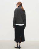 Wool Blend Knitted Cardigan Casual Sweater