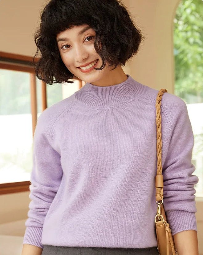 Stylish Cashmere Turtleneck Thick Knitted Sweater