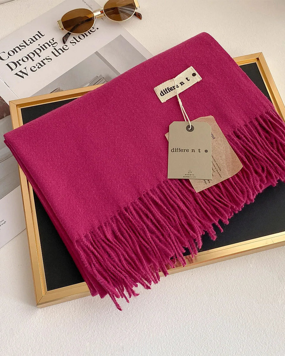 Thick Faux-Cashmere Shawl