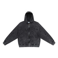 100% Cotton Retro Washed Zipper Hoodies