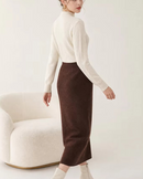 Cashmere A-Line Midi Skirt