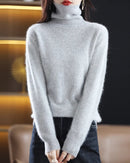 Plush Mink Cashmere Turtleneck Sweater