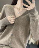 Merino Wool V-Neck Cardigan