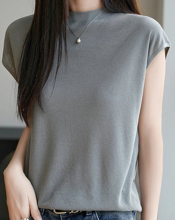 New Round-Neck Sleeveless T-Shirt