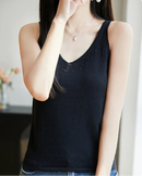 Loose-Fit Knitted Cotton Vest