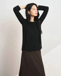 Modal Cashmere Blend Long-Sleeve Tee