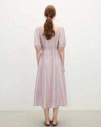 Puff Sleeve Square Neck French Style Dress
