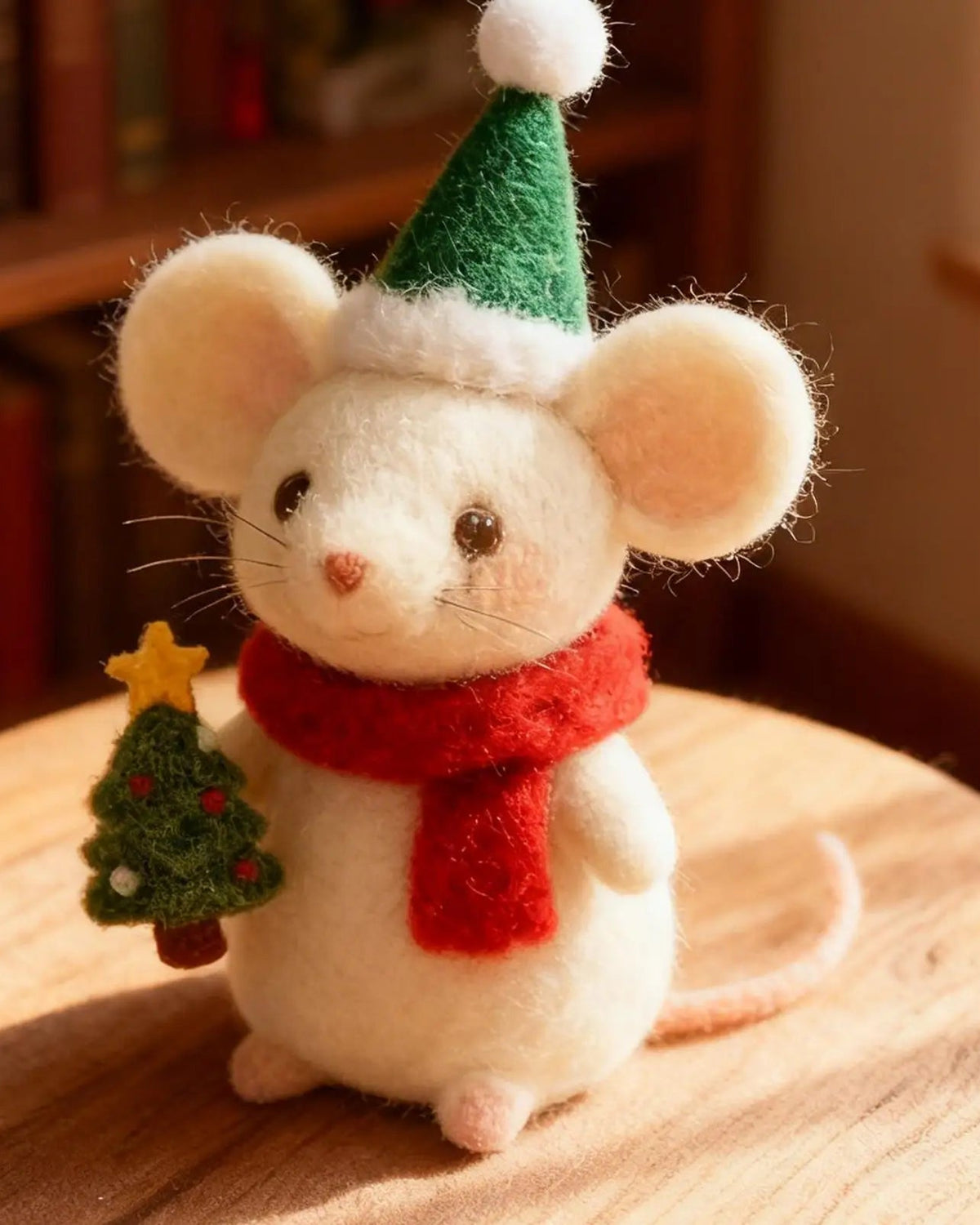 Christmas Felt Mouse Decorative Figurine