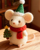 Christmas Felt Mouse Decorative Figurine