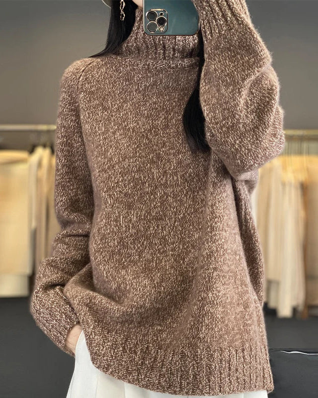 Thick Merino Wool Turtleneck Sweater