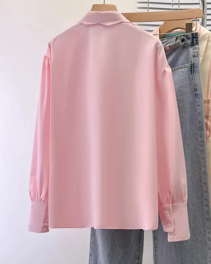 Refined Polo Collar Pullover Shirt