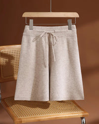 Merino Wool Drawstring Knit Shorts