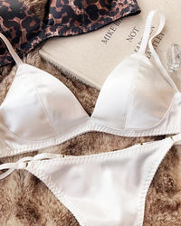 Sexy Silky Triangle Cup Wire-Free Bra Set