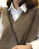 Heavyweight V Neck Knit Vest