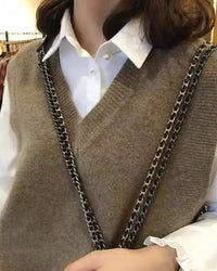 Heavyweight V Neck Knit Vest