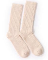 Thick Knit Cashmere Mid-Tube Socks